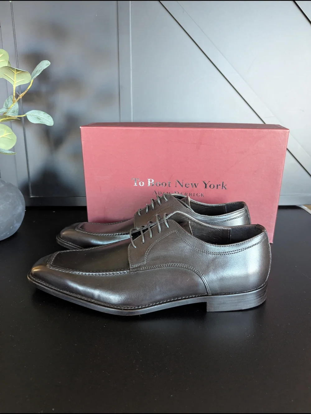 To Boot Men’s Dark Brown Leather Dress Shoes